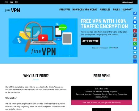 website thubmnail of En.finevpn.org