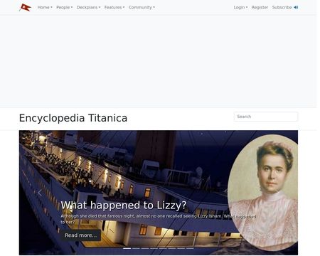 website thubmnail of Encyclopedia Titanica