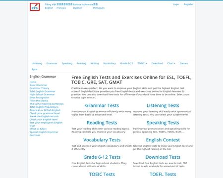 website thubmnail of EnglishTestStore.net