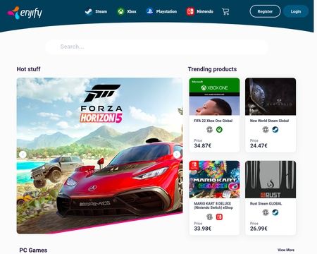 website thubmnail of Enjify