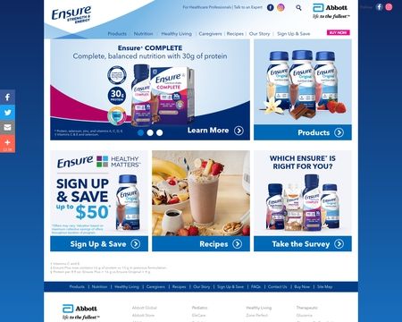 website thubmnail of Ensure