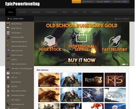 website thubmnail of EPICPOWERLEVELING.com