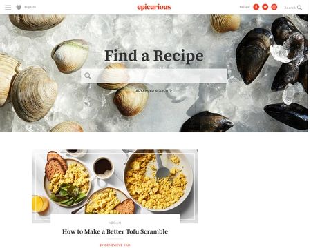website thubmnail of Epicurious