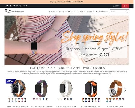 website thubmnail of Epic Watch Bands