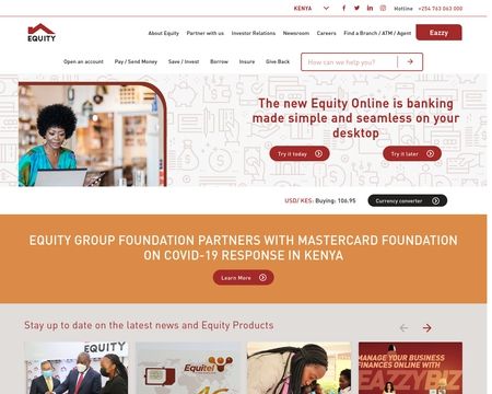 website thubmnail of Equity Bank Kenya