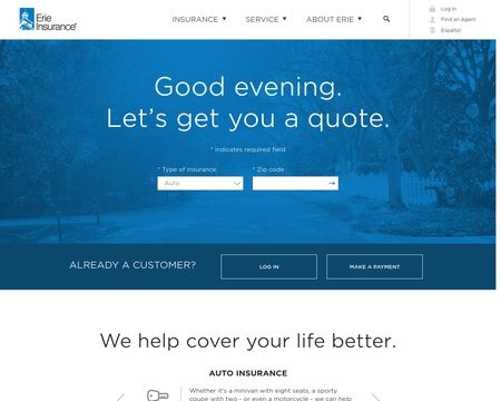 website thubmnail of Erie Insurance