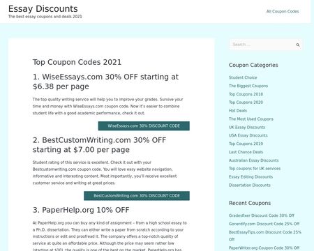 website thubmnail of Essay Discounts