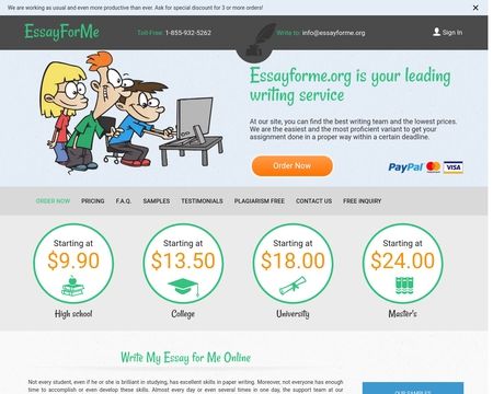 website thubmnail of Essay For Me