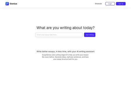 website thubmnail of EssayGenius