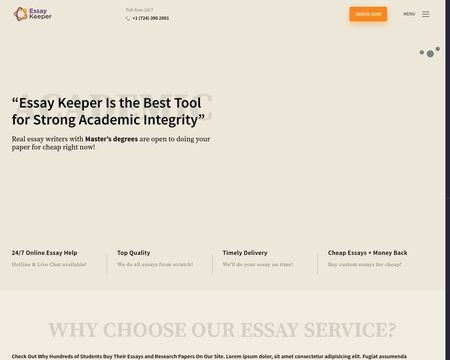website thubmnail of Essay Keeper