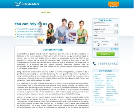 website thubmnail of Essayleaders