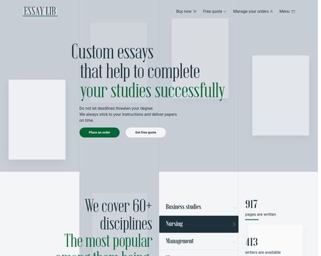 website thubmnail of Essaylib