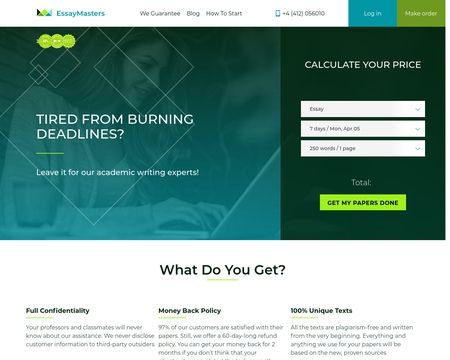 website thubmnail of EssayMasters