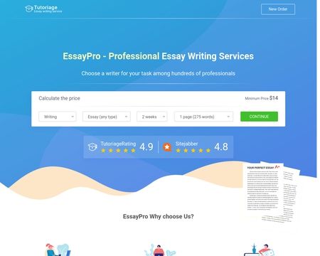 website thubmnail of Essaypro.pro