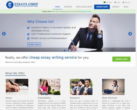 website thubmnail of Essays Chief