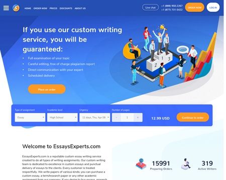 website thubmnail of EssaysExperts.com