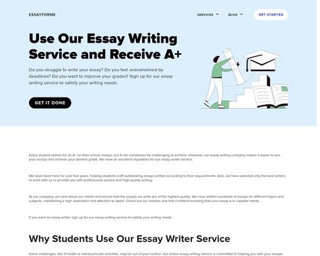 website thubmnail of Essaysforme