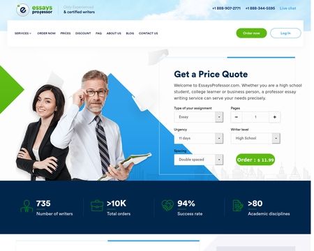 website thubmnail of Essays Professor