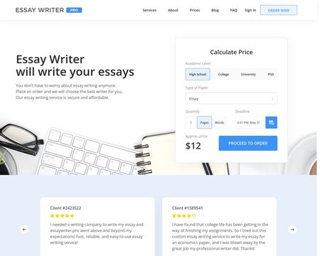 website thubmnail of Essay Writer PRO