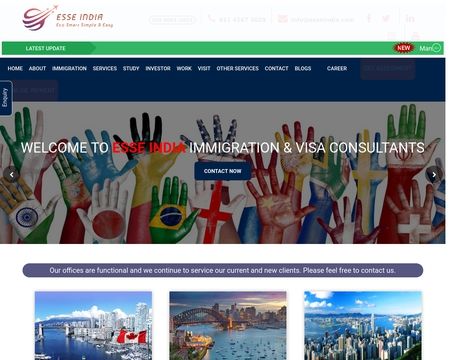 website thubmnail of Esse India Visa Immigration