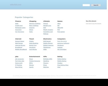 website thubmnail of Ethclick.me