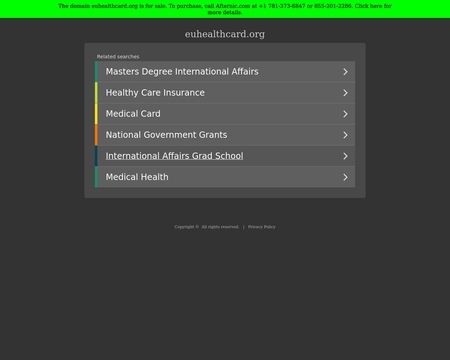 website thubmnail of Euhealthcard.org