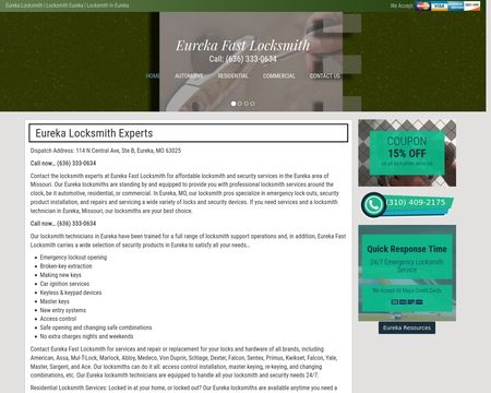 website thubmnail of Eureka Locksmith