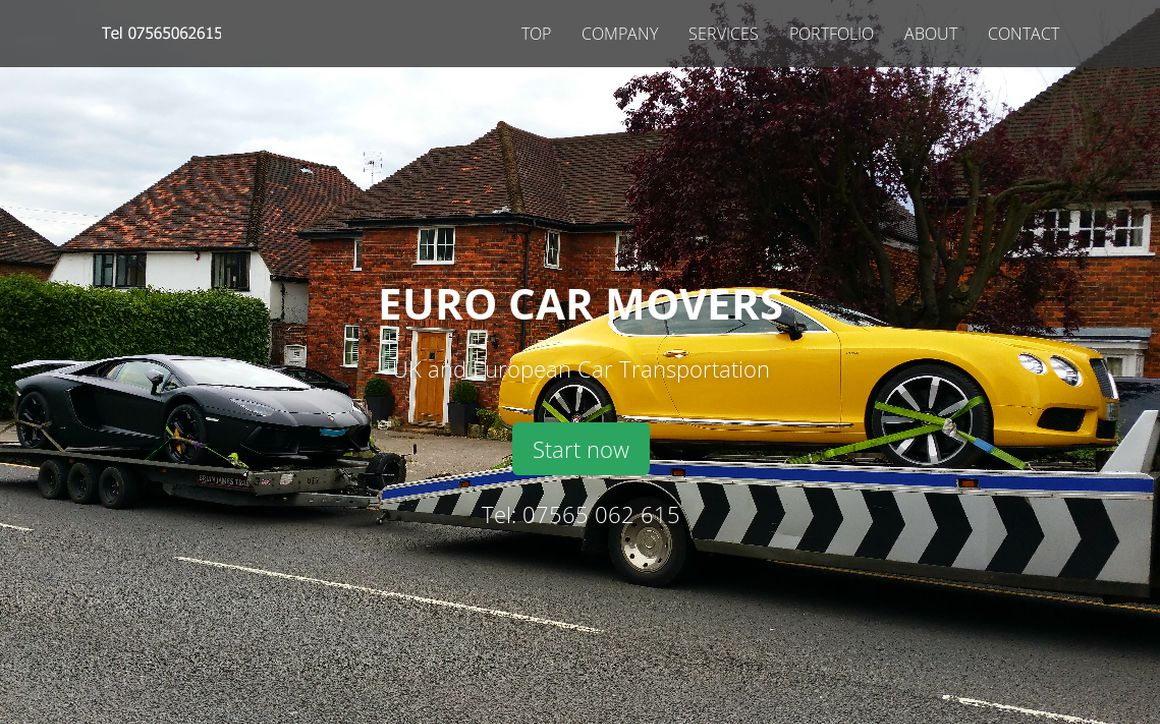 website thubmnail of Euro Car Movers Scotland. UK And Europe Car Transportation Specialists.