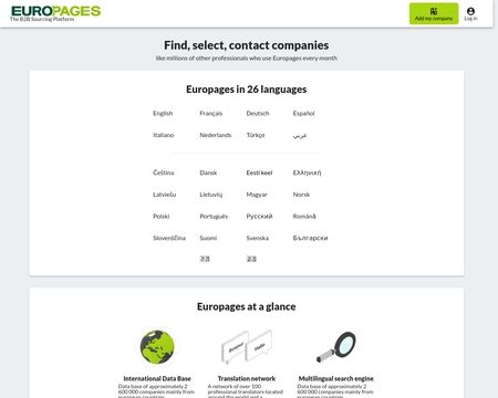 website thubmnail of Europages