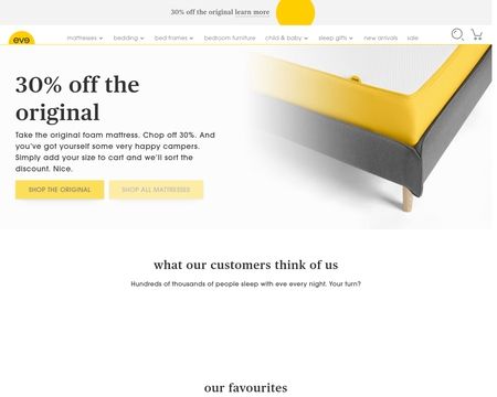 website thubmnail of Eve Mattress
