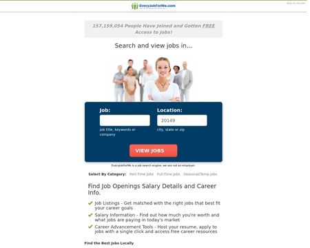 website thubmnail of Everyjobforme