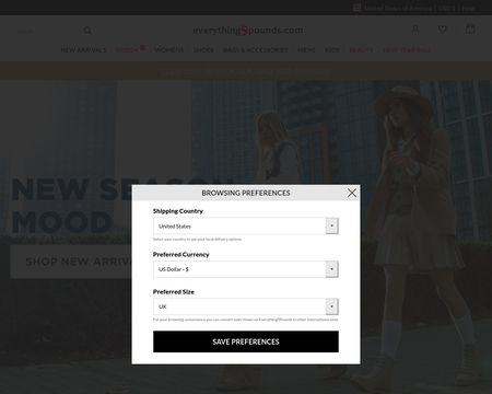 website thubmnail of Everything5pounds