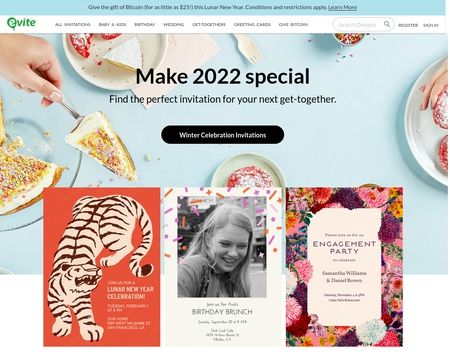 website thubmnail of Evite