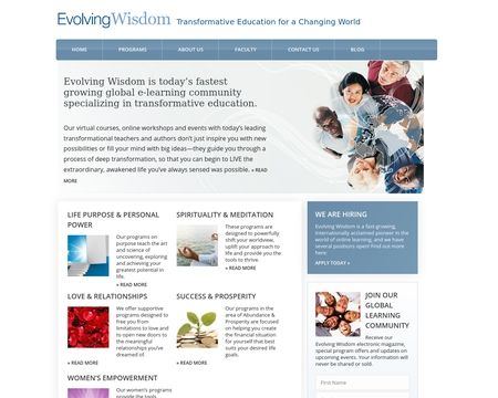 website thubmnail of Evolving Wisdom