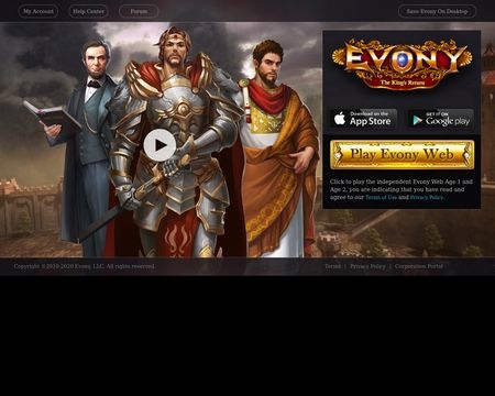 website thubmnail of Evony