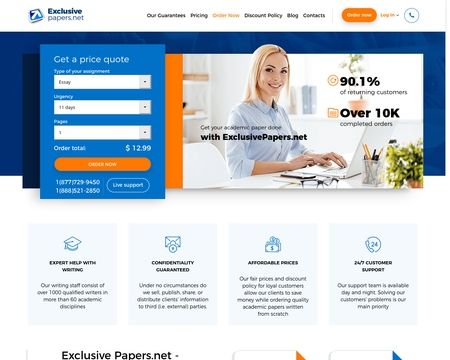 website thubmnail of Exclusive papers.net