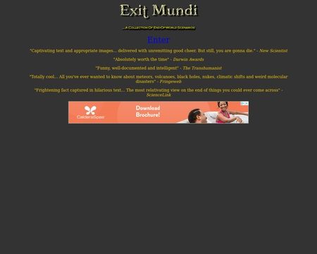 website thubmnail of Exit Mundi