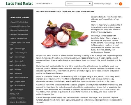 website thubmnail of Exotic Fruit Market