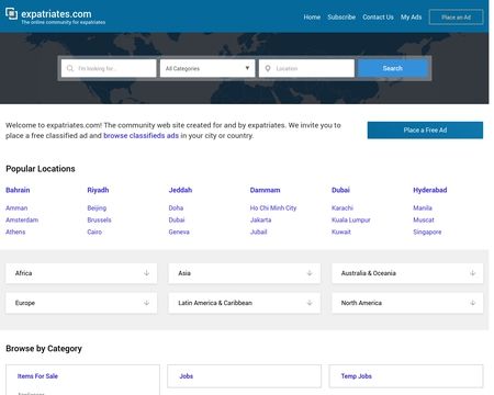website thubmnail of Expatriates.com