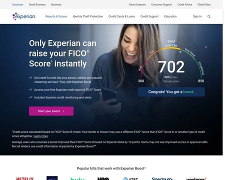website thubmnail of Experian Boost