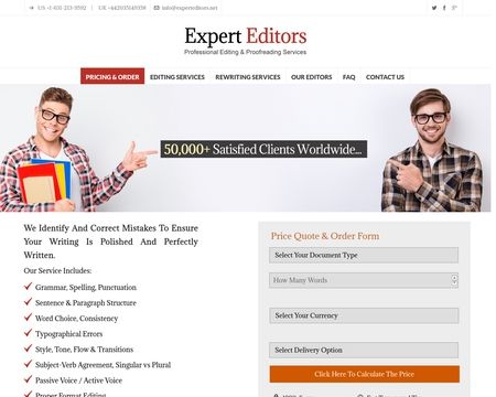website thubmnail of Expert Editors