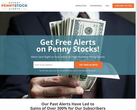 website thubmnail of Expert Penny Stock Alerts