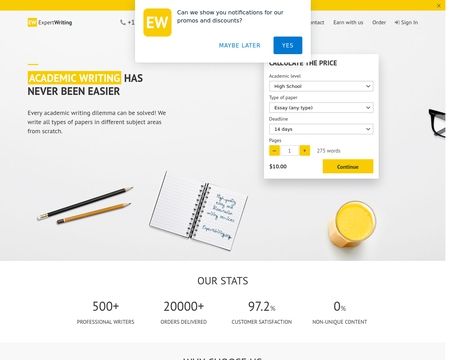 website thubmnail of Expert Writing