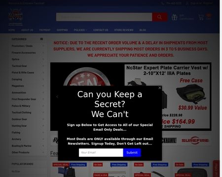 website thubmnail of Extreem Tactical
