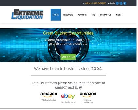 website thubmnail of ExtremeLiquidation