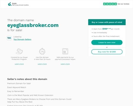 website thubmnail of Eyeglassbroker