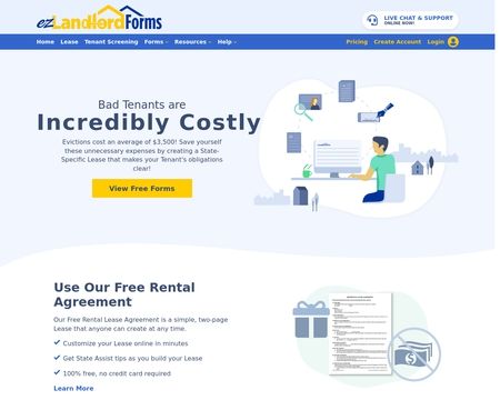 website thubmnail of EzLandlordForms