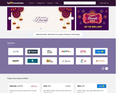 website thubmnail of FabPromoCodes.in