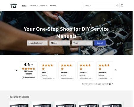 website thubmnail of Factorymanuals.net