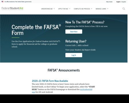 website thubmnail of Fafsa